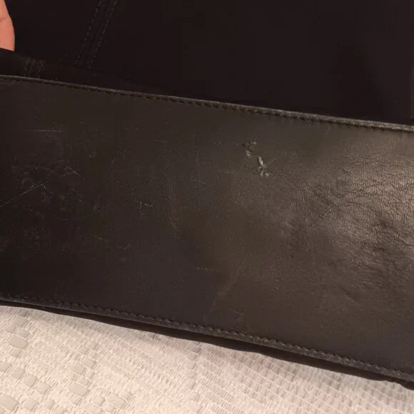 Vintage Coach Large Tote Bag 6217 - Black Neoprene with Leather Trim - Picture 9 of 9